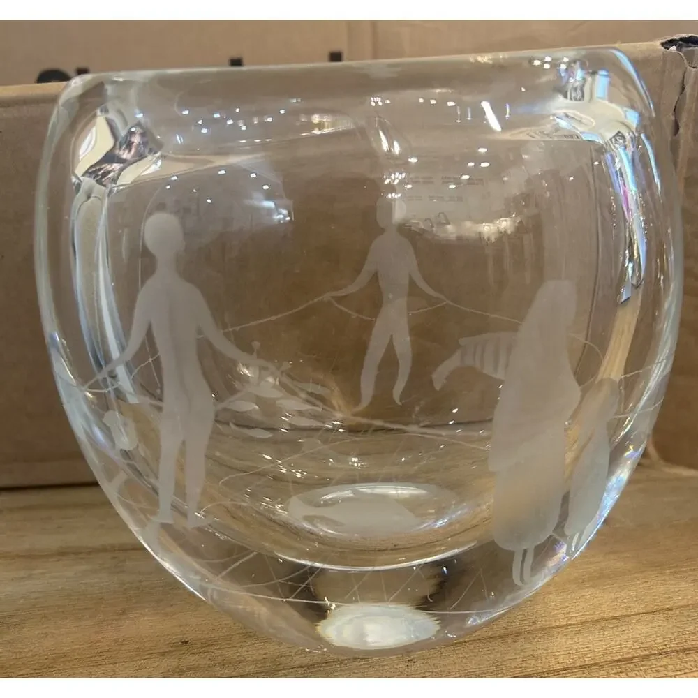 Vtg Signed Ernest Gordon 2033 ‘53 Art Glass 6